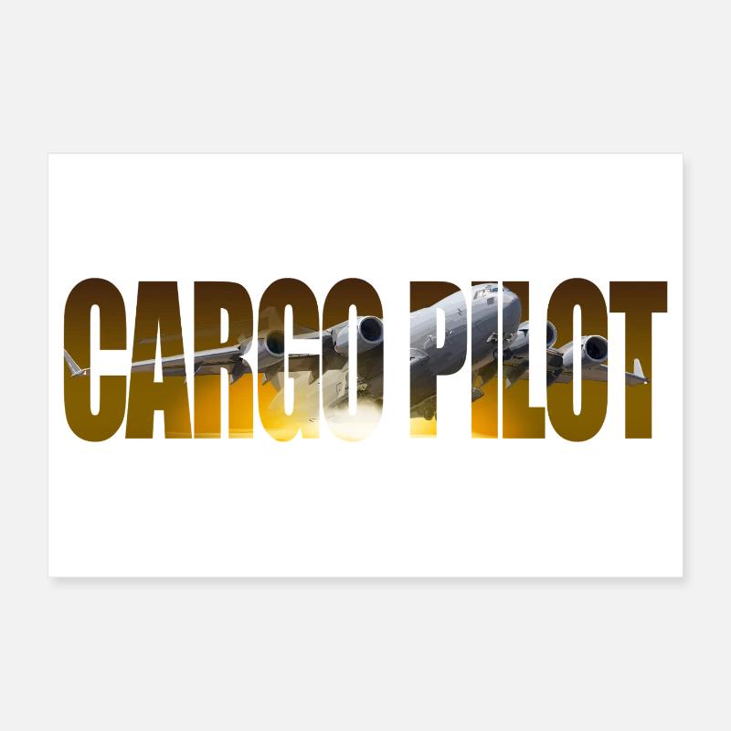 Pilote cargo C-17 Poster 30 x 20 cm