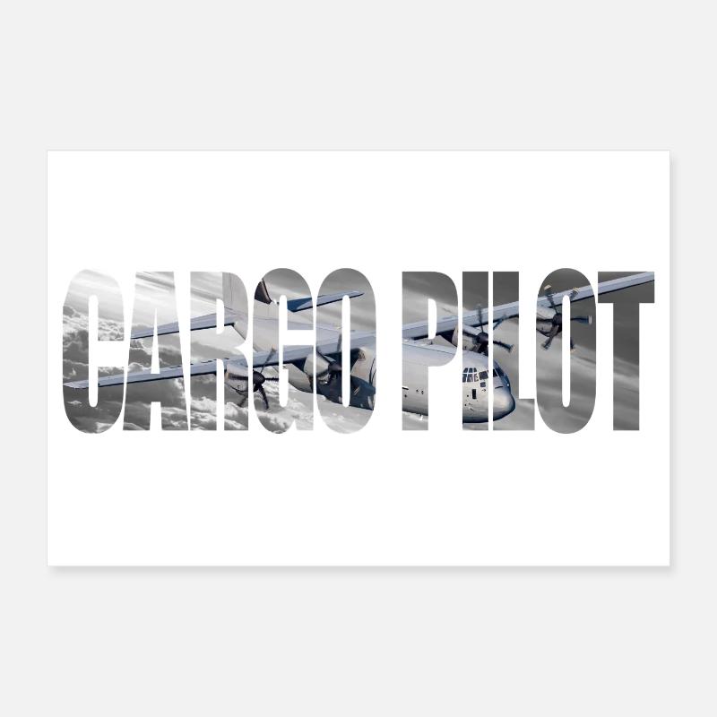 Pilote cargo C-130 Poster 30 x 20 cm