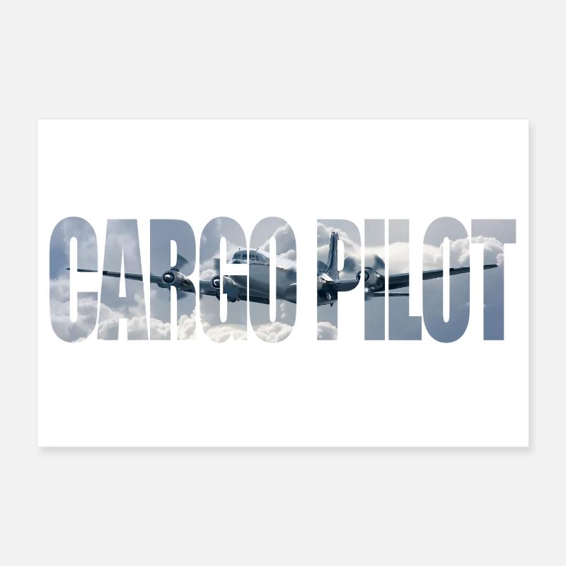 Cargo pilot DC-4 Poster 12" x 8" (30x20 cm)