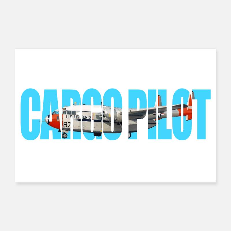 Pilote cargo C-119 Poster 30 x 20 cm