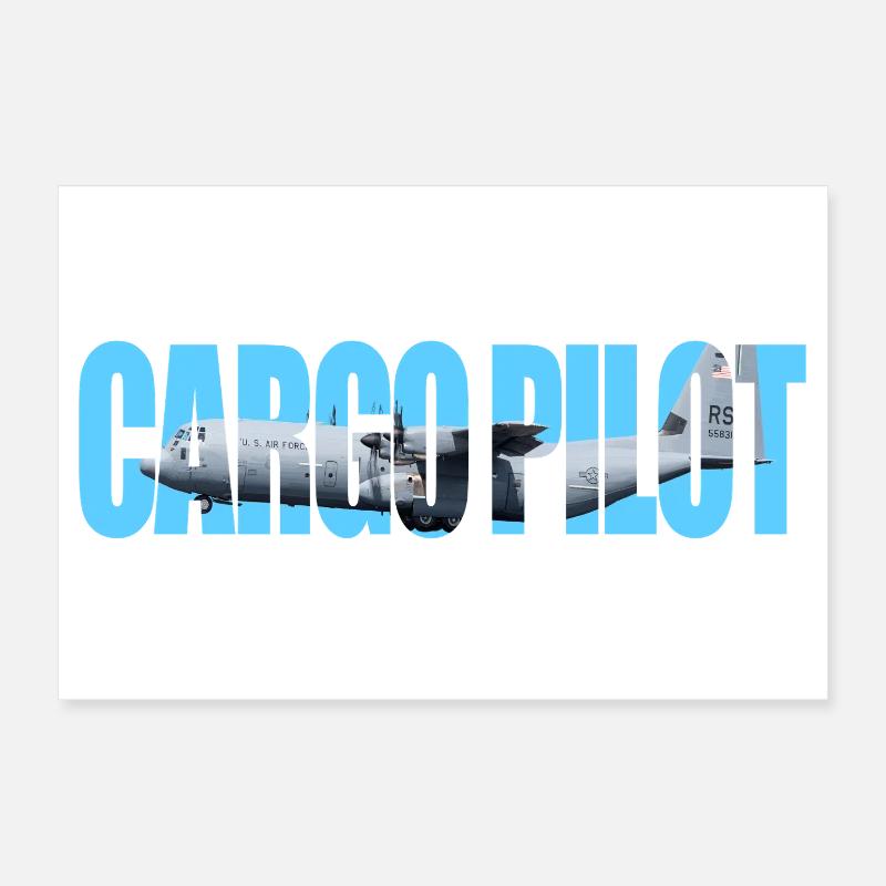 Cargo pilot C-130 Poster 12" x 8" (30x20 cm)