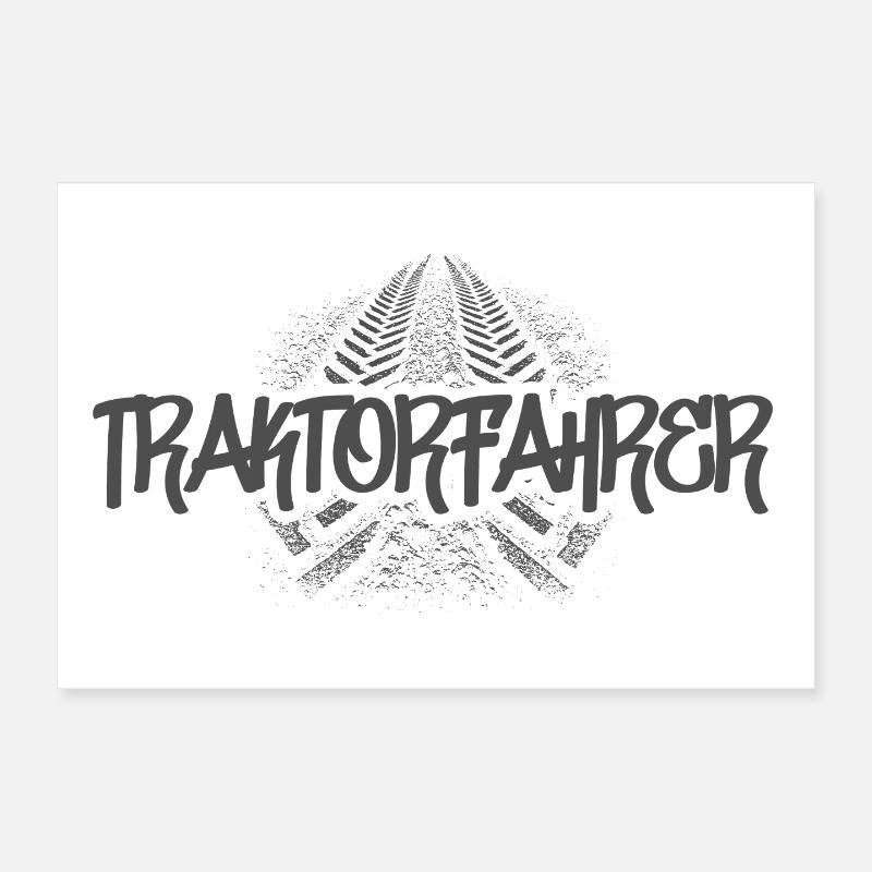 Tractor driver Poster 12" x 8" (30x20 cm)