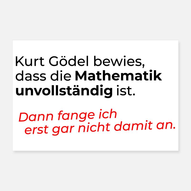 Mathematics incomplete Poster 12" x 8" (30x20 cm)