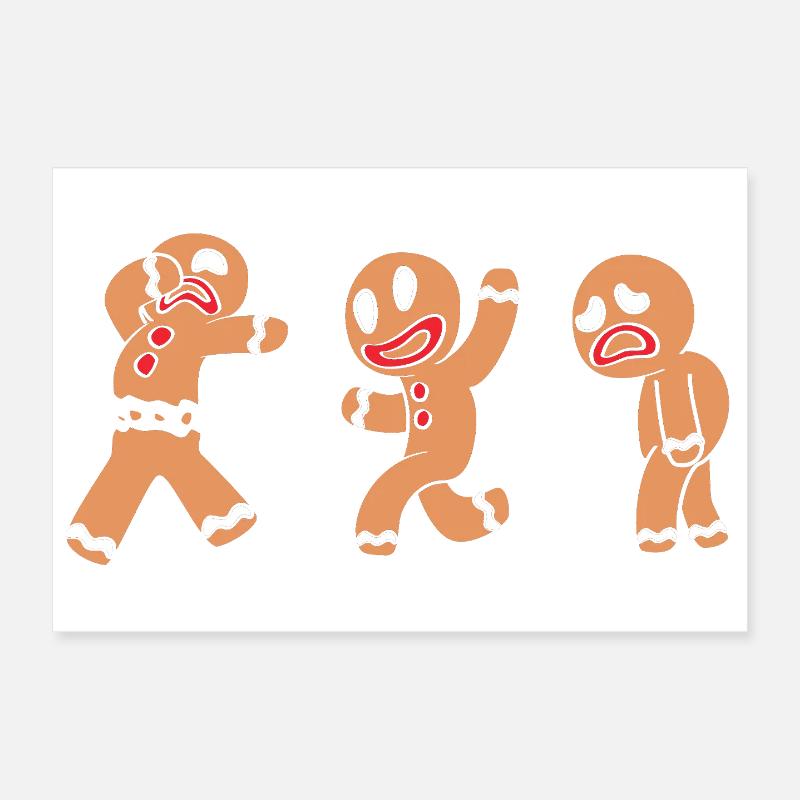 Gingerbread man Christmas gingerbread Poster 12" x 8" (30x20 cm)
