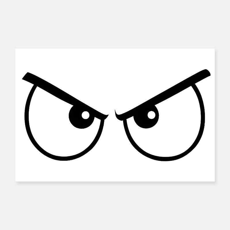 Angry eyes Poster 12" x 8" (30x20 cm)
