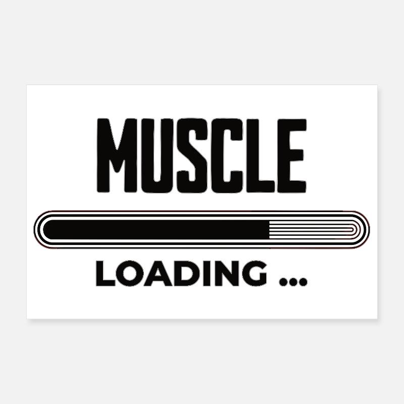 Muscle Loading Progress Poster 12" x 8" (30x20 cm)