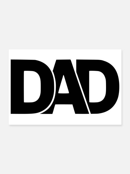 Modern dad logo for dads and dads-to-be - Poster 12" x 8" (30x20 cm) - white - Front