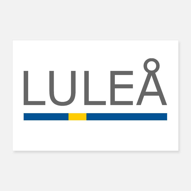 Drapeau de la Suède - Lulea - Sverige - Schweden Poster 30 x 20 cm