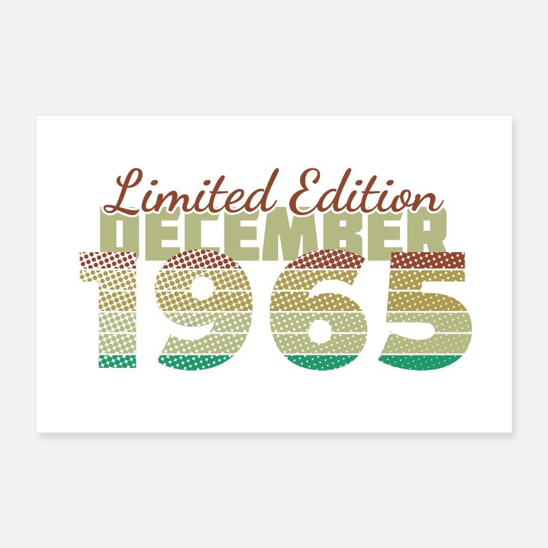 60e anniversaire Édition limitée (SCR) 12/1965 Poster 30 x 20 cm