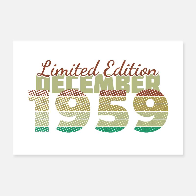 66e anniversaire Édition limitée (SCR) 12/1959 Poster 30 x 20 cm