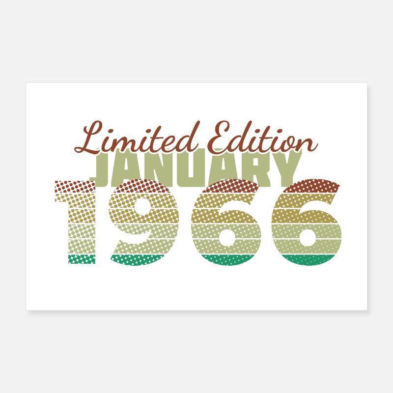 60e anniversaire Édition Limitée (SCR) 01/1966 Poster 30 x 20 cm