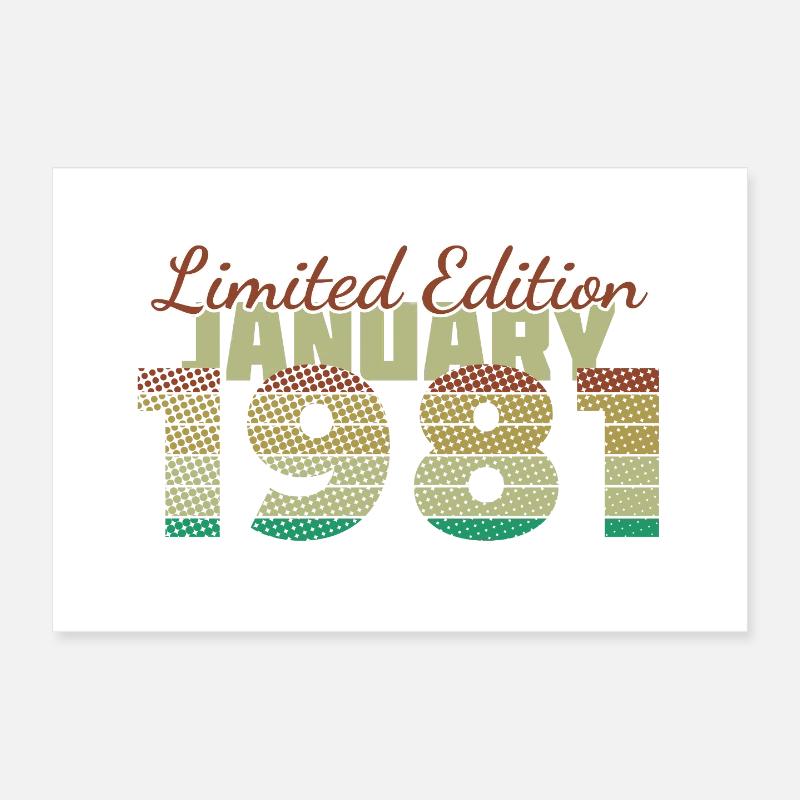 45th Anniversary Limited Edition (SCR) 01/1981 Poster 12" x 8" (30x20 cm)