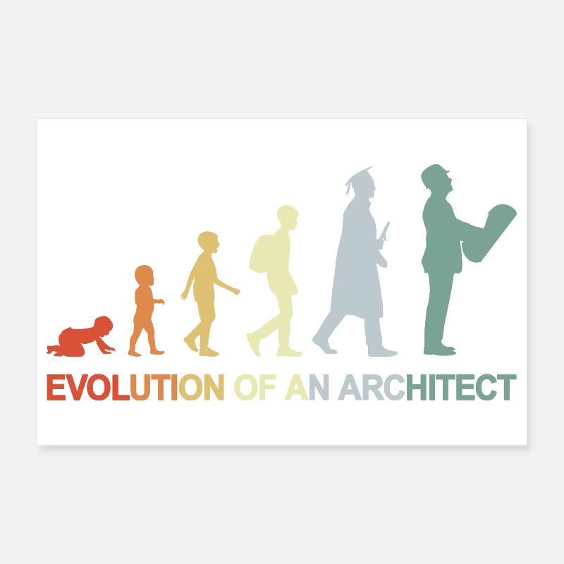 The development of an architect Poster 12" x 8" (30x20 cm)