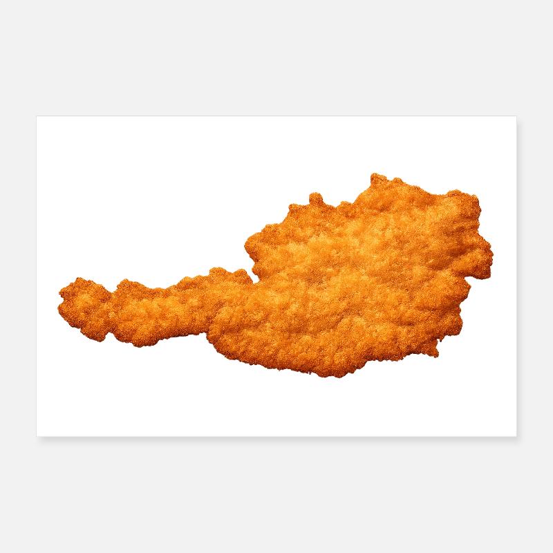 Schnitzel Austria Cult & Favorite Dish Poster 12" x 8" (30x20 cm)