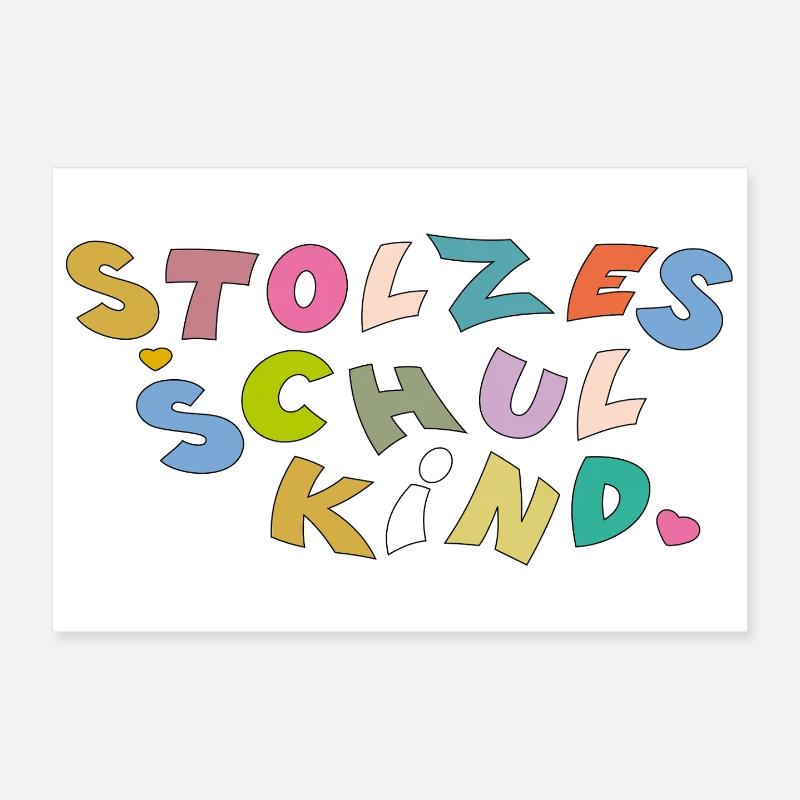 Stolzes Schulkind  Poster 30x20 cm