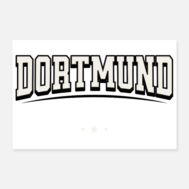 Sweat à capuche typographique Dortmund Allemagne Poster 30 x 20 cm