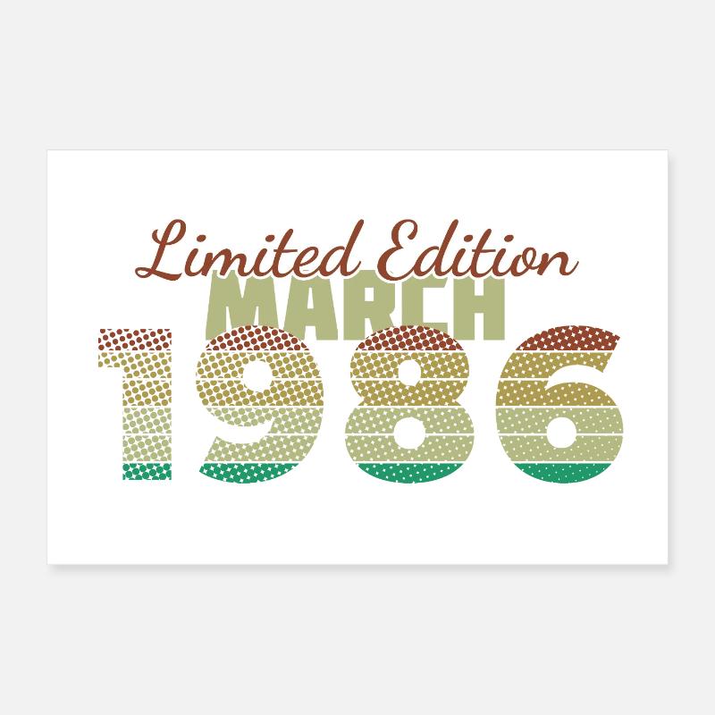 40e anniversaire Édition Limitée (SCR) 03/1986 Poster 30 x 20 cm