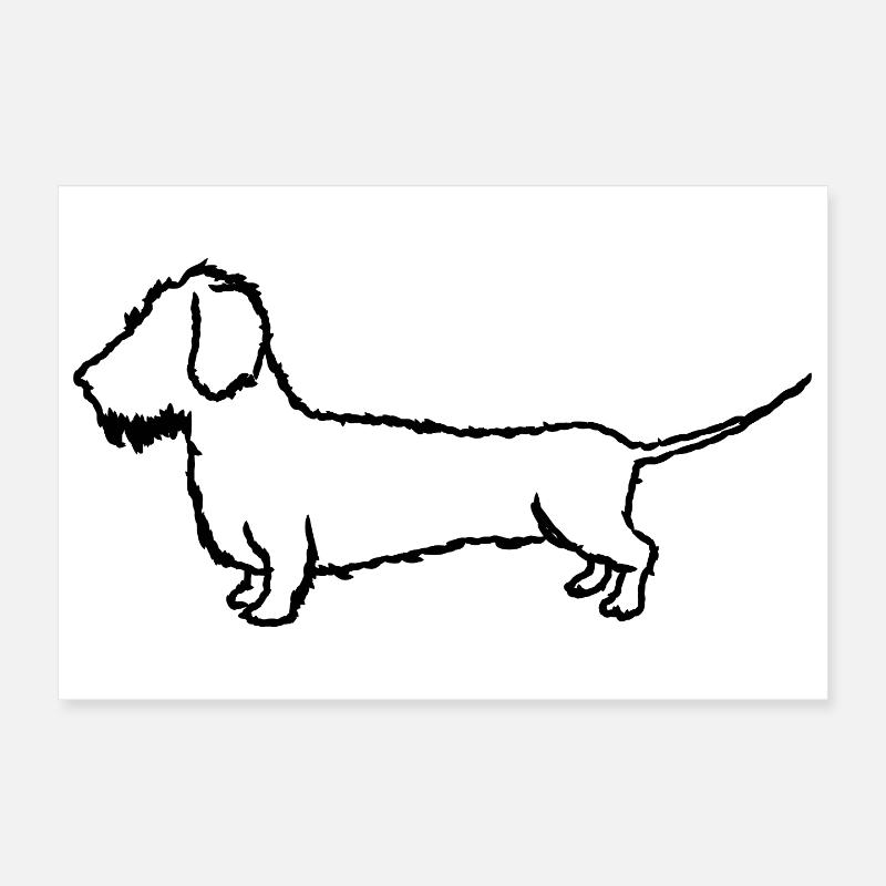 Dackel Rauhaardeckel Hundehalter Poster 30x20 cm