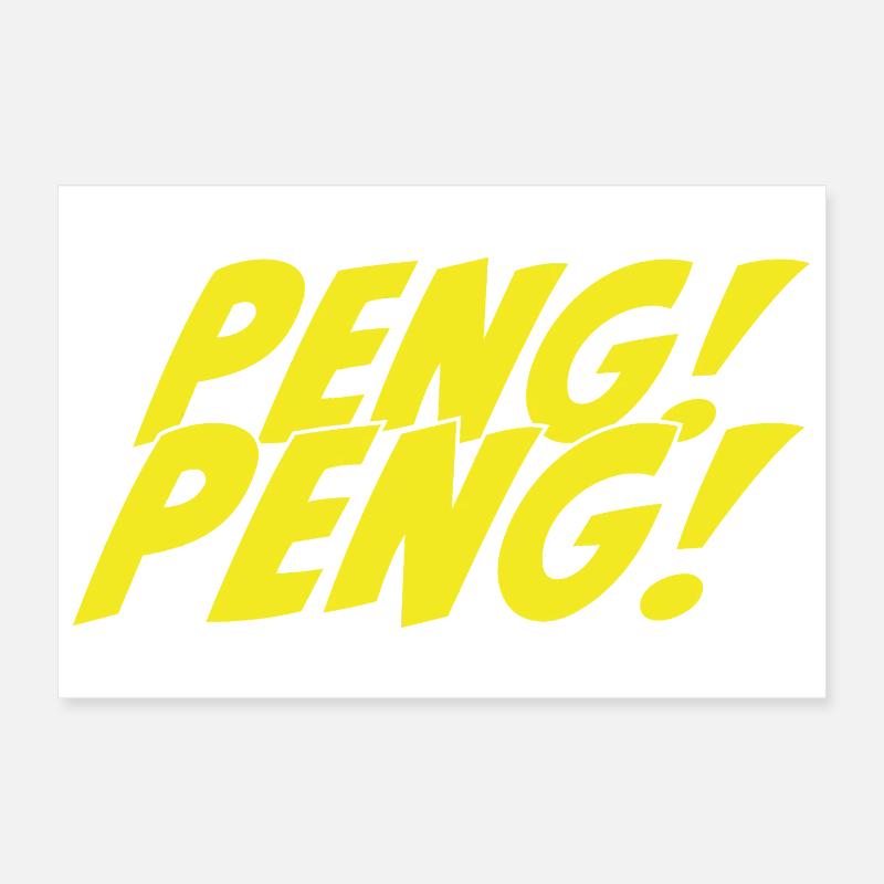 Peng Peng Vintage Comic Stil Poster 30x20 cm