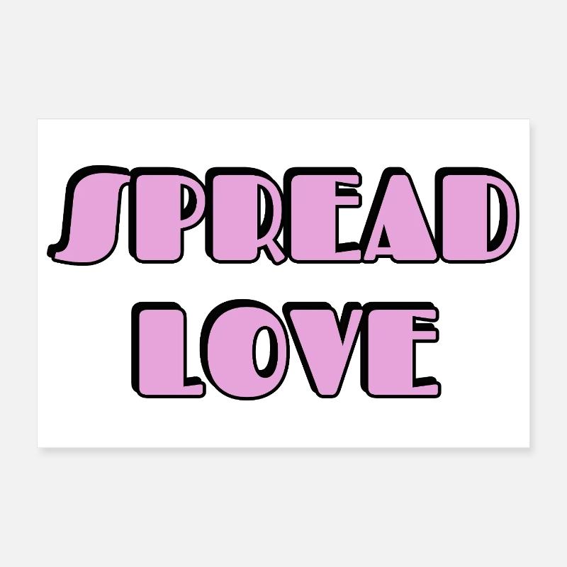 Typographie Spread Love Poster 30 x 20 cm