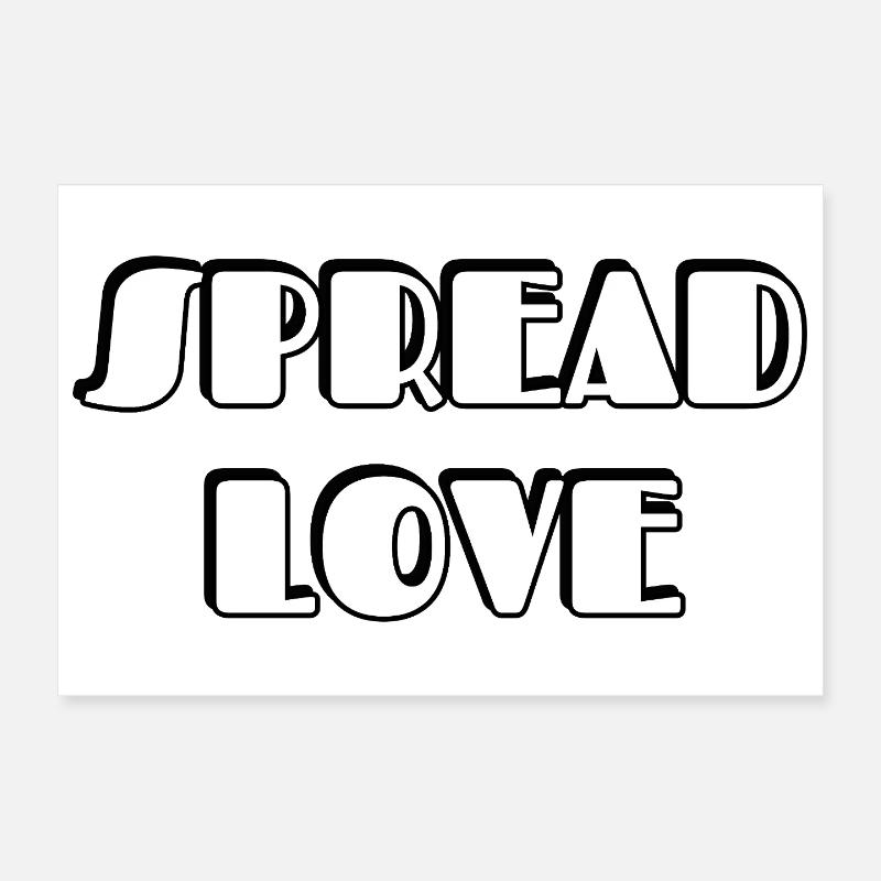 Diffusez l’amour du design typographique audacieux Poster 30 x 20 cm