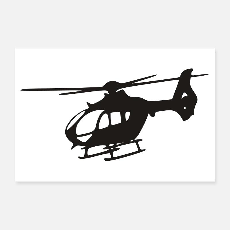 EC-135 - Helicopter Poster 12" x 8" (30x20 cm)