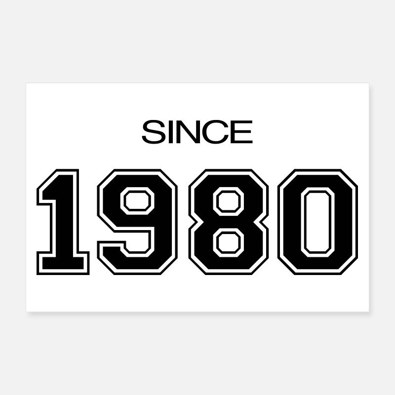 1980 Geburtstagsgeschenk Poster 30x20 cm