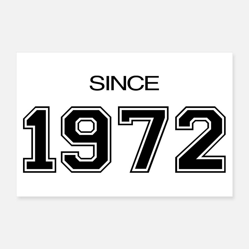 Geburtstag geschenk 1972 Poster 30x20 cm