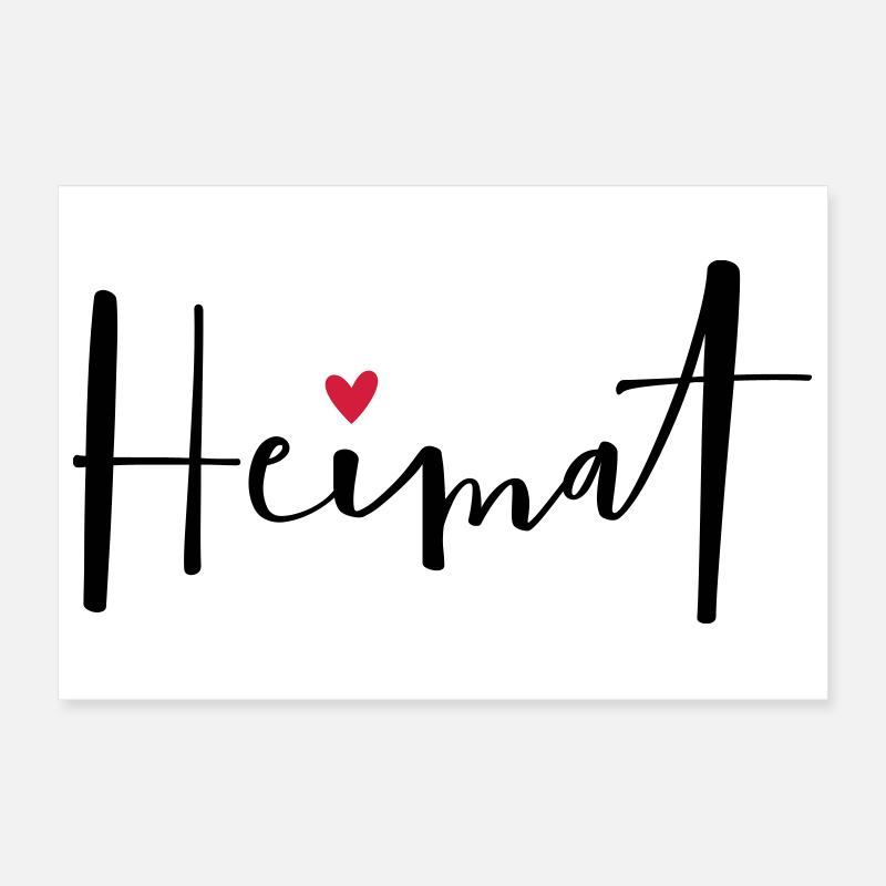 Home I Home At Home Heart Gift Poster 12" x 8" (30x20 cm)