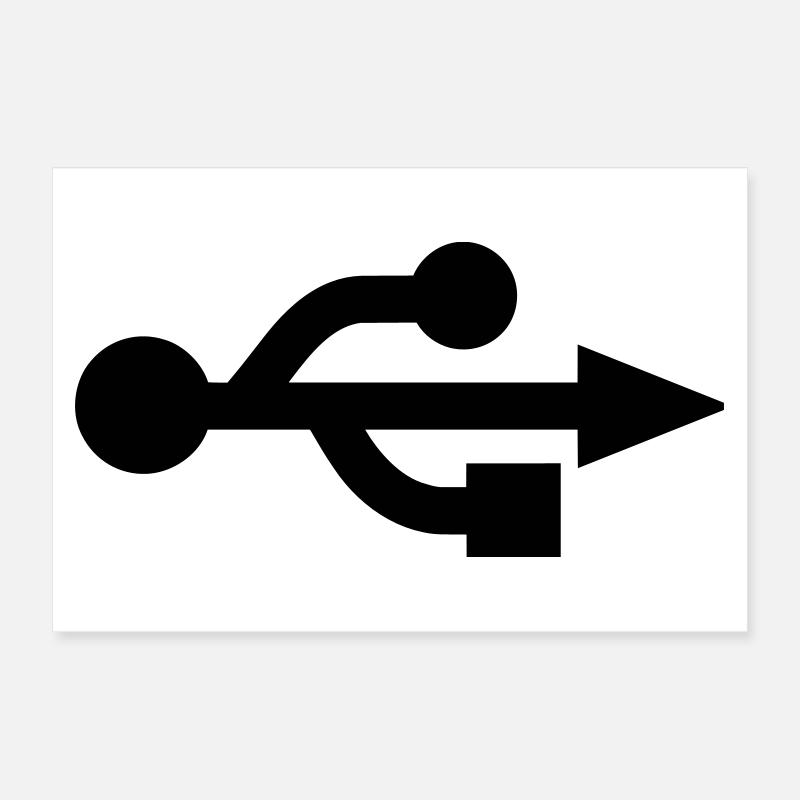 USB Logo - Nerd - Geek Poster 30 x 20 cm