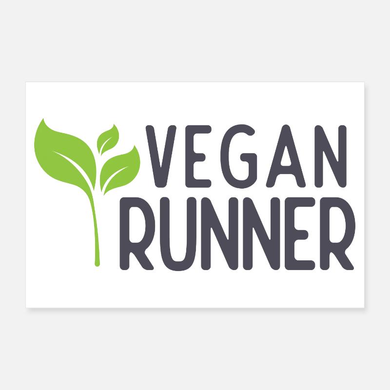 Vegan Runner Poster 12" x 8" (30x20 cm)