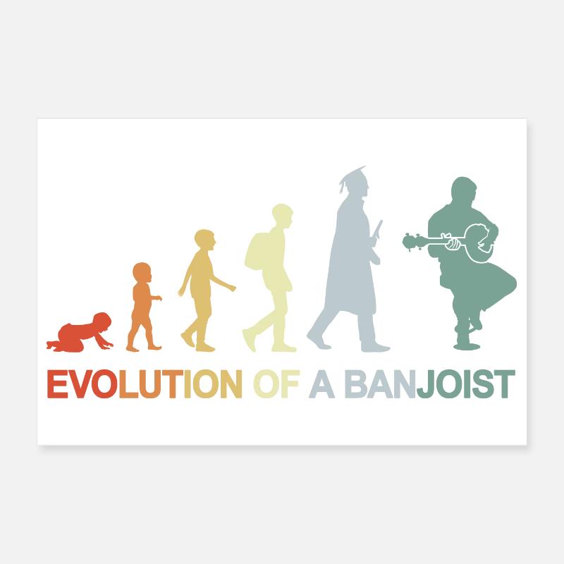 Évolution du joueur de banjo Poster 30 x 20 cm