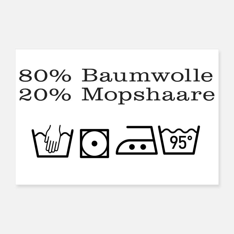 Minimalist Laundry Instruction Illustration Poster 12" x 8" (30x20 cm)