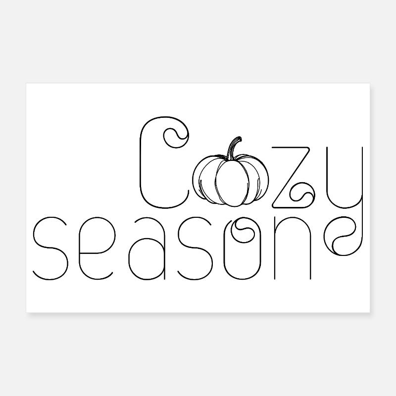 saison douillette - Poster 30 x 20 cm - blanc