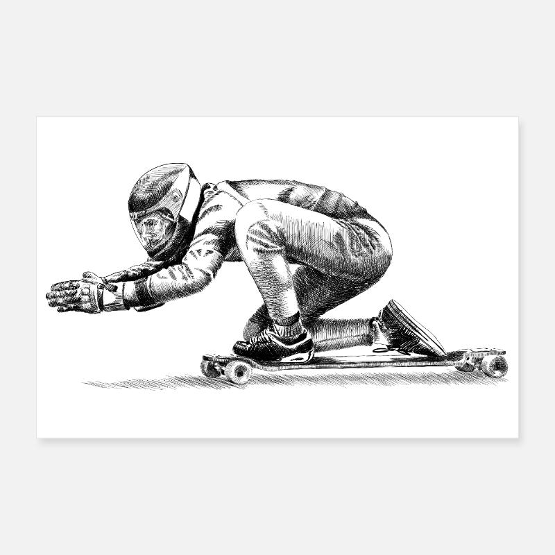 Longboard  Poster 30x20 cm