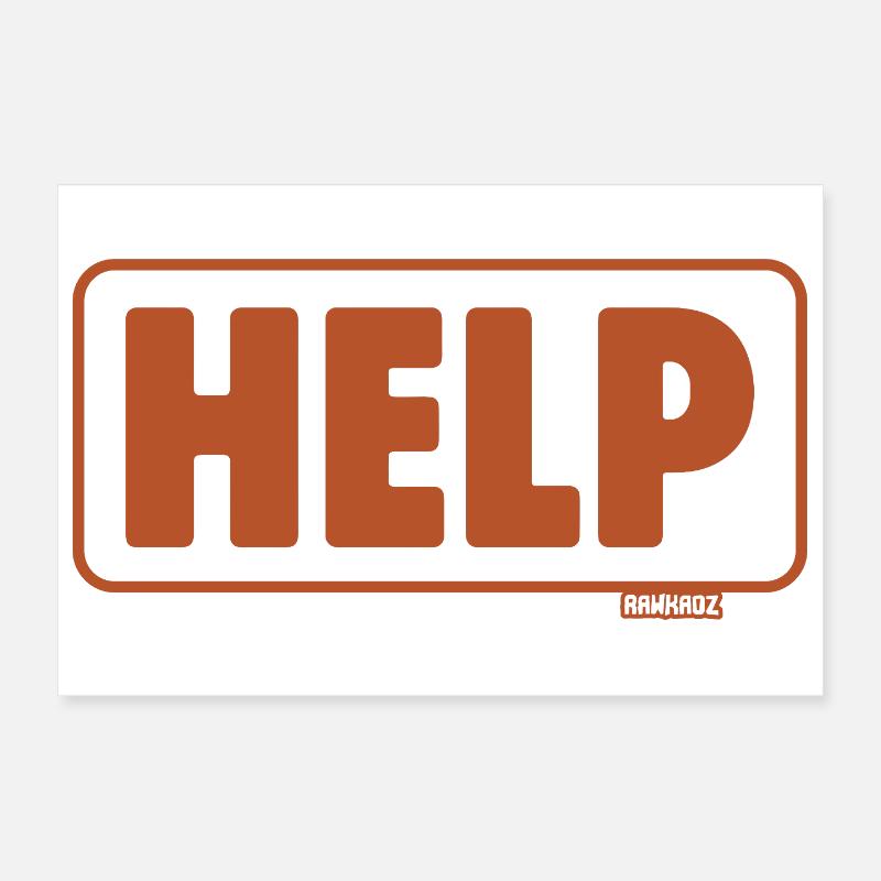 Aide pour la conception rétro de panneaux d’urgence Poster 30 x 20 cm