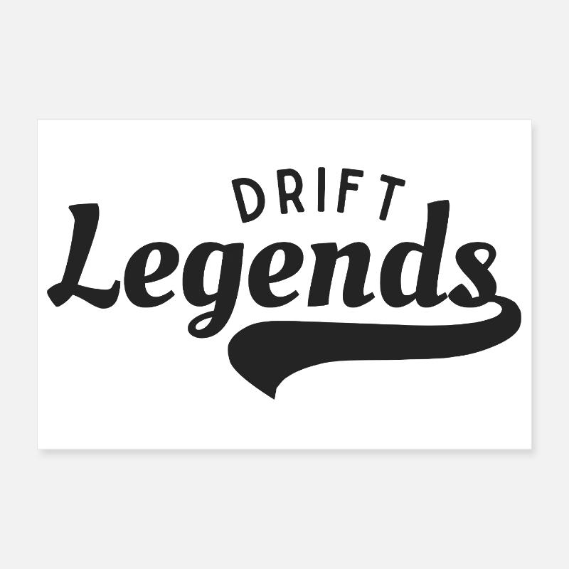 Légendes du drift rétro Poster 30 x 20 cm