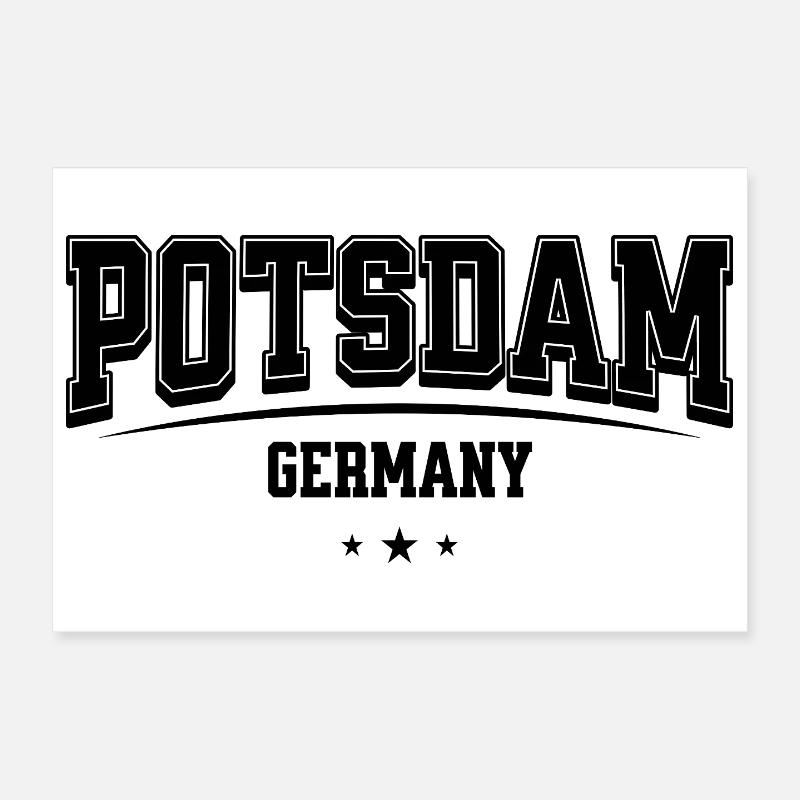 Potsdam College Lettering Poster 12" x 8" (30x20 cm)