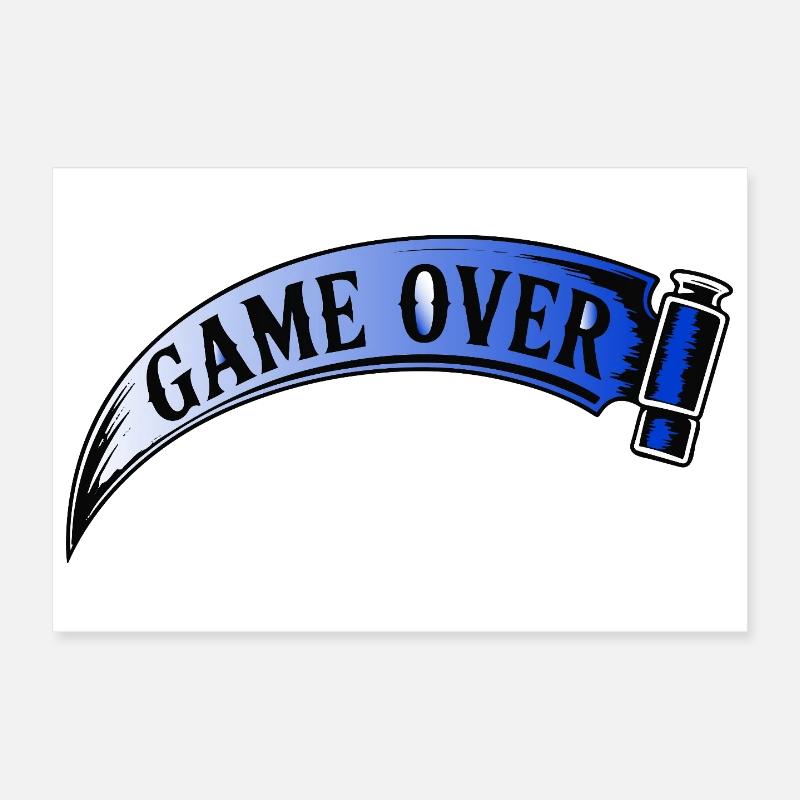 Game Over Bannière Retro Arcade Poster 30 x 20 cm