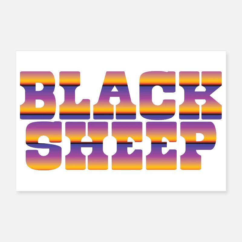 black sheep Poster 12" x 8" (30x20 cm)
