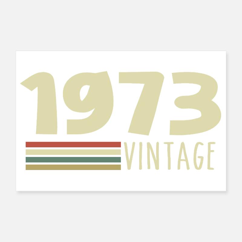 1973-Anniversary-1973-retro-1973 Poster 12" x 8" (30x20 cm)