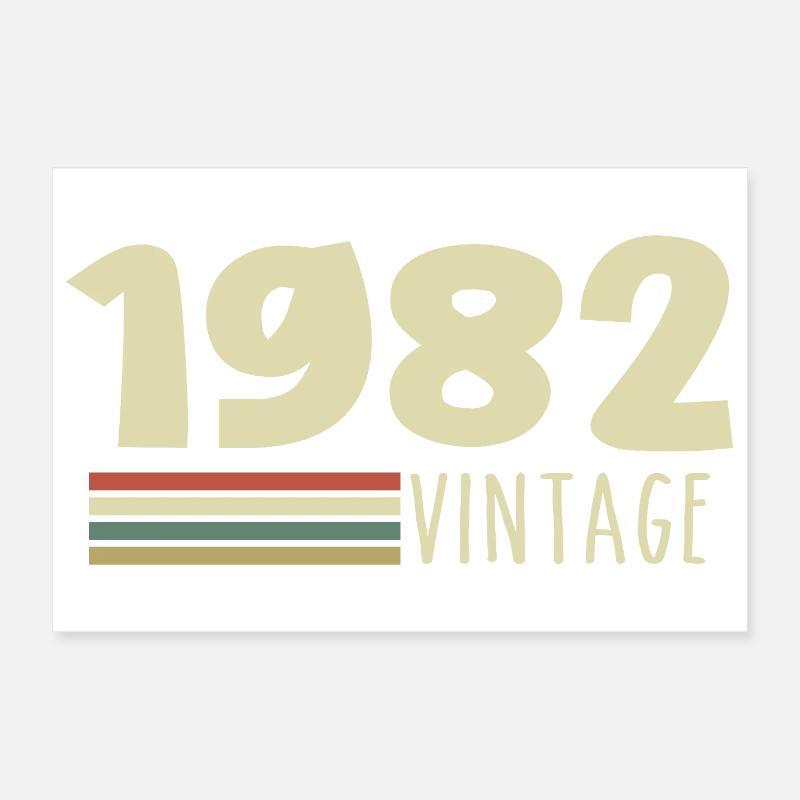 1982-Anniversary-1982-retro-1982 Poster 12" x 8" (30x20 cm)