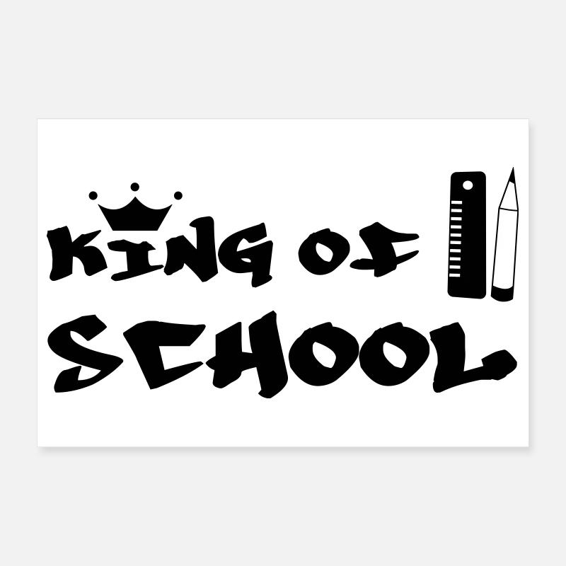 König der Freizeit: Stadtkönig der Schule Poster 30x20 cm