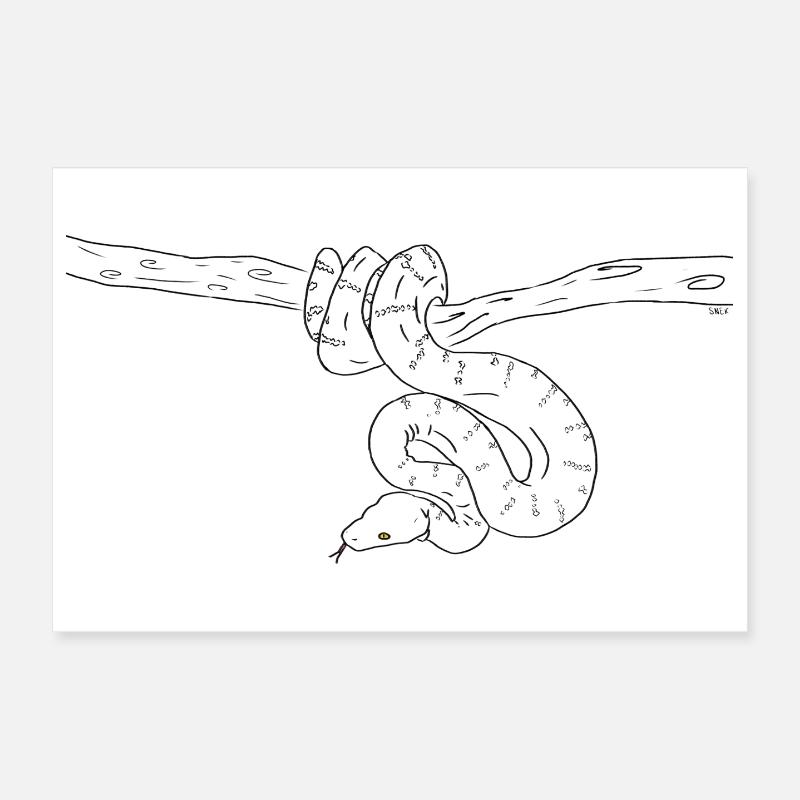 Snake (b&w) Poster 30x20 cm