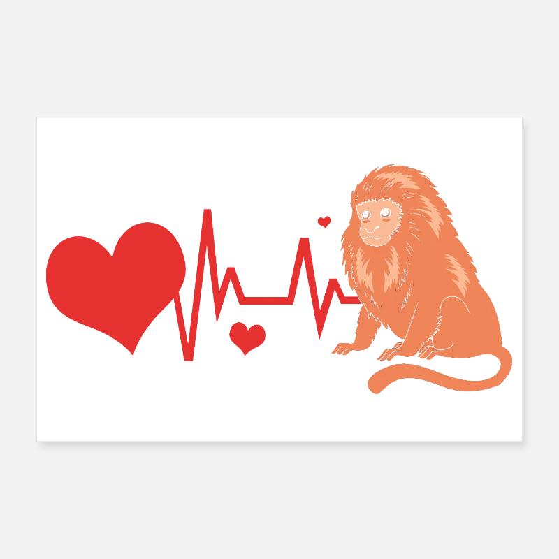 Tamarin Monkey Monkey Monkey Monkey Face Poster 12" x 8" (30x20 cm)
