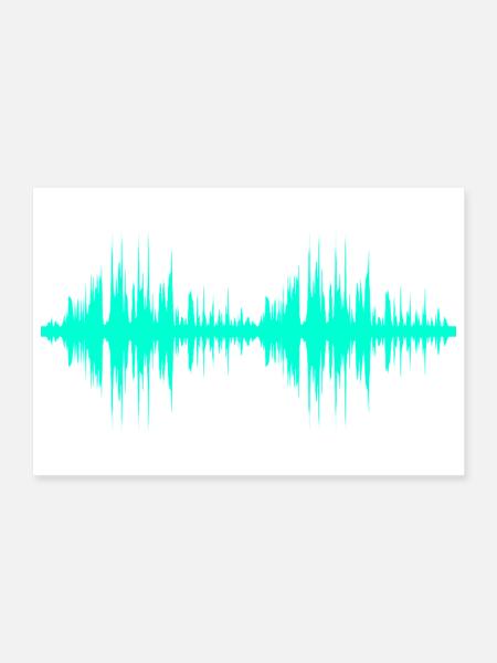 Techno Bass - Poster 30x20 cm - Weiß - Vorne