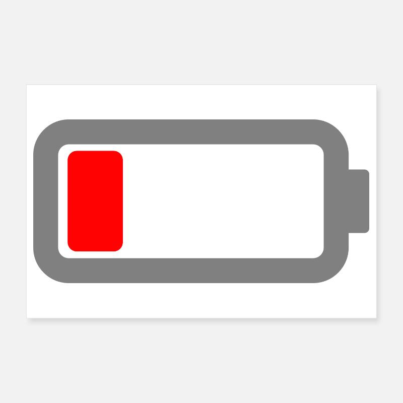 battery empty Poster 12" x 8" (30x20 cm)