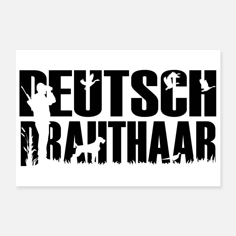 Jagdhund Deutsch Drahthaar Poster 30x20 cm