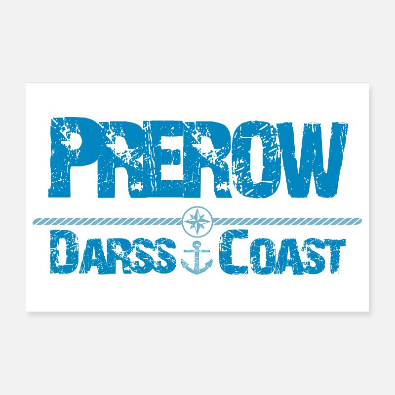 Ostseebad Prerow Darss - Poster 30x20 cm - Weiß