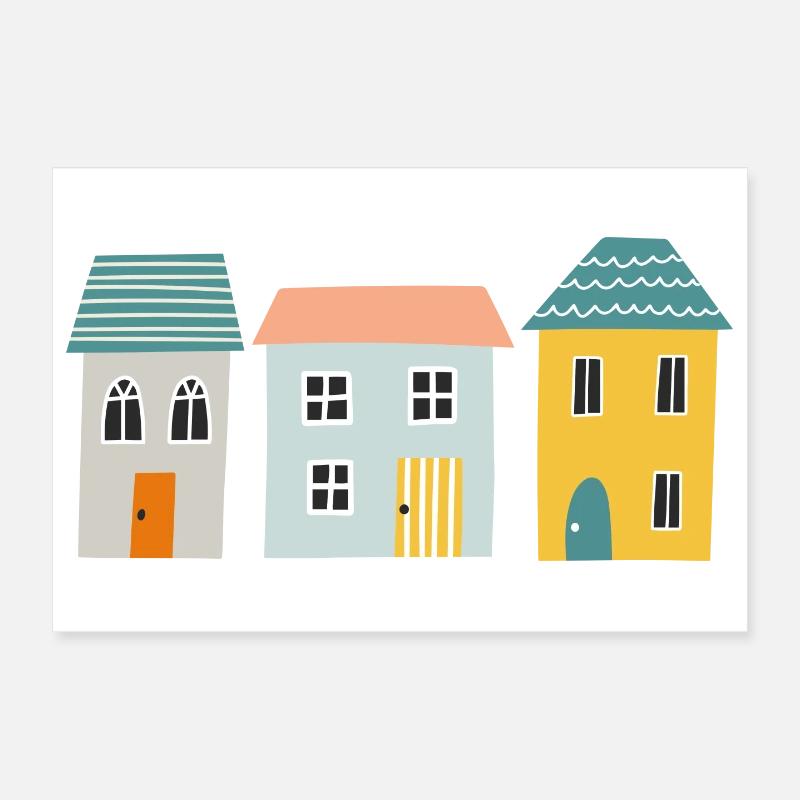 Häuser Poster 30x20 cm